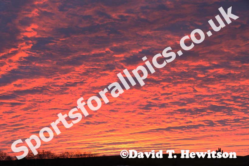 Beautiful sky near Colwell, Northumberland, Saturday afternoon. Photo: David T. Hewitson/Sports for All Pics